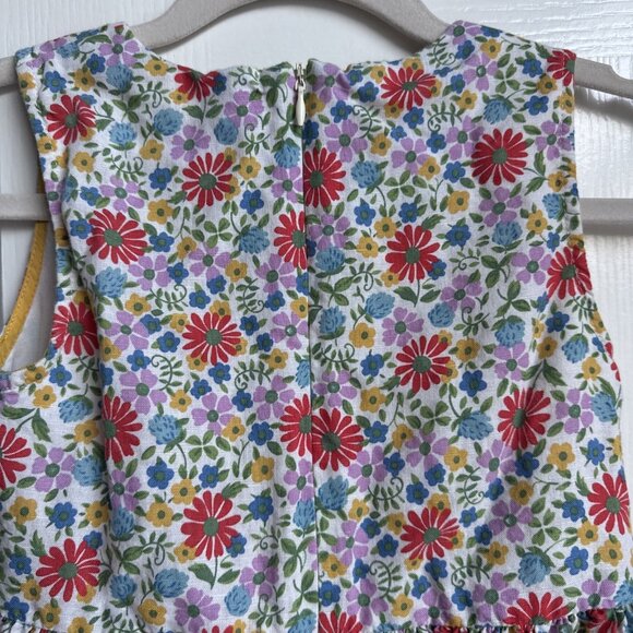 Mini Boden Spring Summer Floral Linen Cotton Dress Lined Size 6-7 Year - Picture 5 of 8